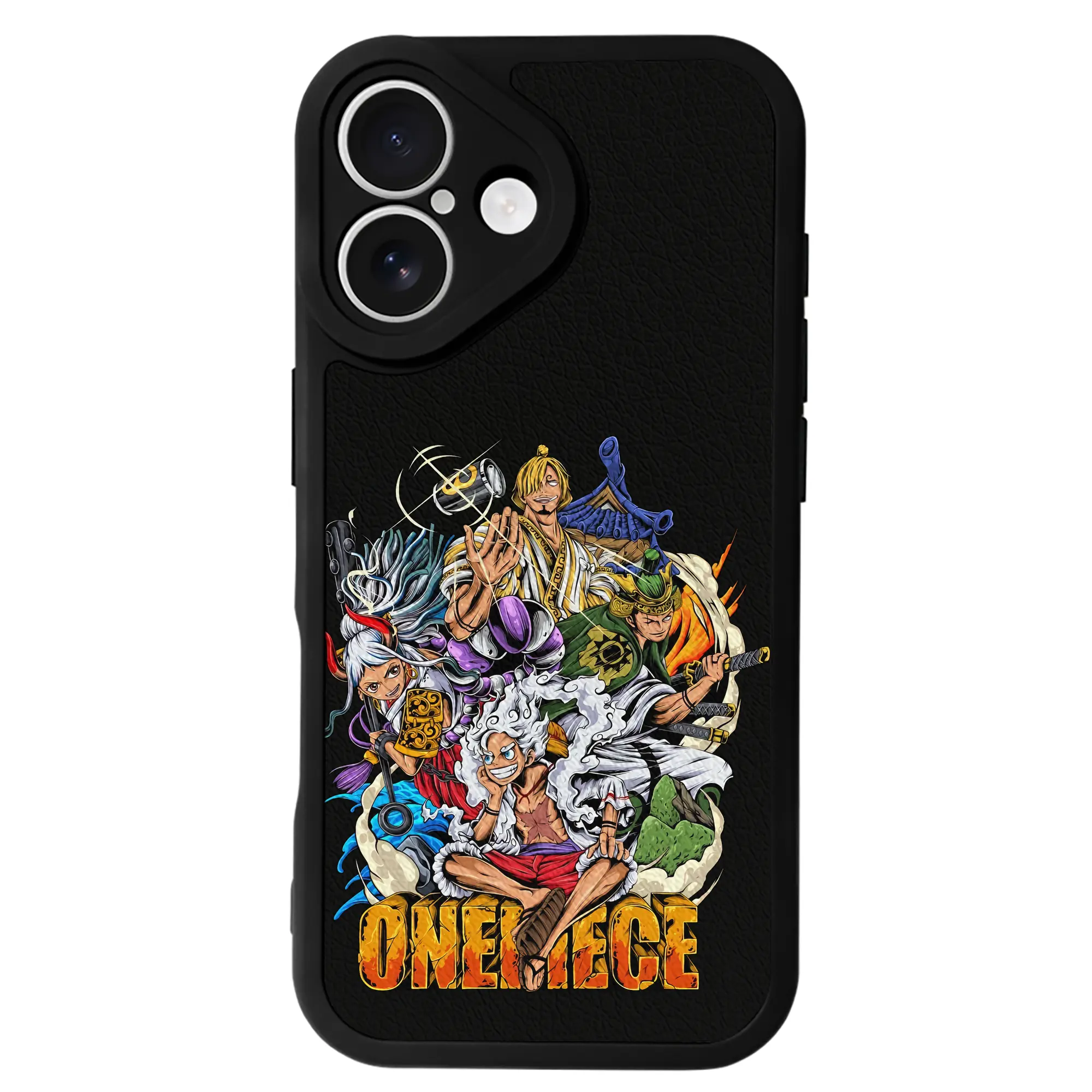 ワンピース グッズ モンキー・D・ルフィ - IPhone 16シリーズ対応 ・ シリコンスマホケース ・ レザー調 ・ 高精度フィット ・ 耐衝撃 ・ ワイヤレス充電対応 ・ 精密カット